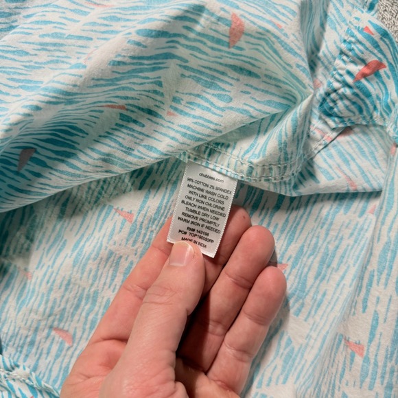 Chubbies Short Sleeve Button Up Shirt Sailboat Wave Print Mens Large (read) - Picture 5 of 10